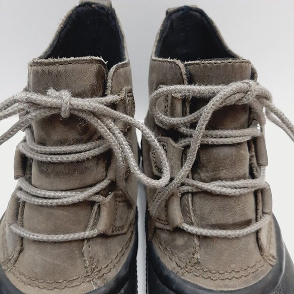 SOREL Out 'N About Waterproof Duck Rain Ankle Boot Bootie Leather Taupe Sz 9 - Picture 7 of 16